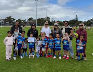 Under 6 Blues today...well done kids and Mums.

Under 6s are proudly sponsored by @warewolfbarbershop at Mascot.