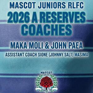 Ⓜ️COACHING ANNOUNCEMENT: 2026 A RESERVES Ⓜ️

​We are thrilled to announce the coaching staff for our 2026 A Reserves.
​
​Co-Coaches: Maka Moli & John Paea
​Assistant Coach: Sione (Johnny Salt) Masima

​A huge congratulations to Maka, John, and Sione on their appointments.

Great crew and we are really excited about their appointments.