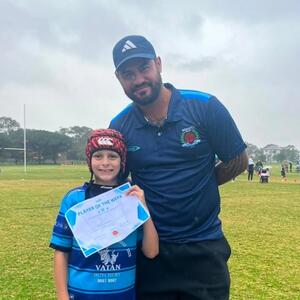 Omer walked away with the Under 9 Blues man of the match today. 🫡