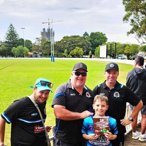 U10's awards to Gideon and Jazziah. Well done boys for a great game.  The 10s are proudly sponsored by @command51_cleaningandgrounds