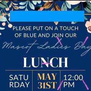 💙🩵 Add a touch of blue and join us for the inaugural Mascot Ladies Day Lunch on Saturday, May 31st from 12:00 PM at the Southern Cross Hotel 🥂 

Enjoy a delicious 2-course meal, beverage package, and hear from guest speakers as our ladies from the past, future and present, get together for ther own special day to catch up, reminisce, and celebrate the great ladies of our Club.

Tickets are $120 and raffles with great prizes will be happening throughout the afternoon! 

Limited tickets are available, so get yours now through our website: https://www.mascotjuniors.com.au (Head to the shop section then tickets)

Tickets sales will close approximately one week prior to the event.

For further information please feel free to send an email to info@mascotjuniors.com.au