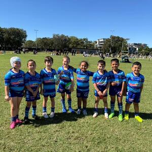 2026 Under 7 Blues. Proudly supported by our local community Chemist @cincottachemist_mascot