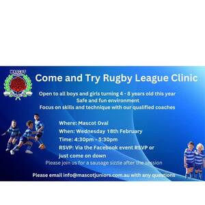 Join us for the Mascot JRLFC 