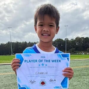 Our man Charlie was the 6 Blues player of the week today. Well done Charlie🫡