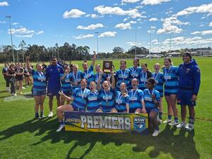 💙Under 16 Girls Premiers 2025🩵

In what can only be described as one of the greatest grand final comebacks, our Under 16 Gold Girls have pulled off a golden point victory defeating Hills 34-30 in their Grand Final today at Kellyville

Down 30 to 6 with less than 20 to go the girls scored on the bell with flying winger Jadie Johnston scoring off a last play cross field kick and going over underneath the posts.

Mascot received off the kick and the forwards marched up to close to halfway.  It was then Cobi Ryan-Last spotted two markers off side  ran through them, and ran around the fullback to score the match winner...what a freak.

What a great bunch of girls who never gave in even when it looked like it could have got away from them.  

To Nita and all the coaching staff, a job well done.  And to the Girls...back to back premiers....enjoy the celebrations 🎉🥳

What a game...unreal.

Thats two for two for our girls sides today.

Ⓜ️🩵💙